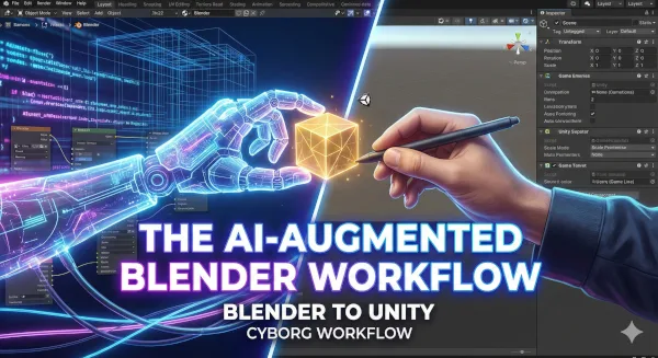An Image Illustrating Ease of Working in Blender And Unity Using AI